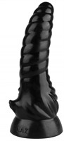 Черная рельефная винтообразная анальная втулка - 20,5 см. - фото 175421