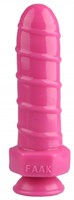 Розовая анальная втулка в виде болта - 21 см. - фото 175425