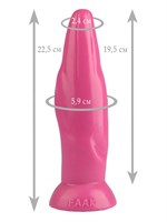 Розовая фигурная анальная втулка - 22,5 см. - фото 175438