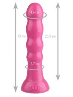 Розовая анальная втулка с круглым кончиком - 23 см. - фото 175448