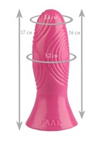 Розовая анальная втулка с рельефом - 17 см. - фото 175452