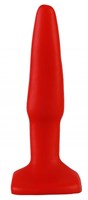 Красная анальная пробка - 10 см. - фото 175459