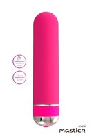 Розовый нереалистичный мини-вибратор Mastick Mini - 13 см. - фото 1366551