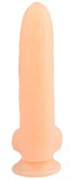 Телесный фаллоимитатор-огурец на присоске - 25 см. - фото 175794
