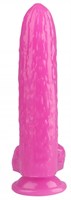 Розовый фаллоимитатор-огурец на присоске - 25 см. - фото 175797