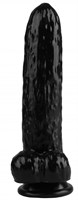Черный фаллоимитатор-огурец на присоске - 25 см. - фото 175802