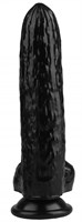 Черный фаллоимитатор-огурец на присоске - 25 см. - фото 175804