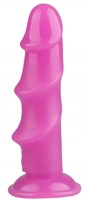 Розовый реалистичный рельефный фаллоимитатор - 21,5 см. - фото 176755