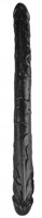 Черный двухсторонний спиралевидный фаллоимитатор - 37 см. - фото 176612