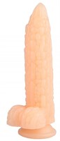 Телесный фантазийный фаллоимитатор  Дикая кукуруза  - 21 см. - фото 176358