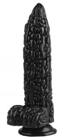 Черный фантазийный фаллоимитатор  Дикая кукуруза  - 21 см.  - фото 176368