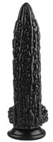 Черный фантазийный фаллоимитатор  Дикая кукуруза  - 21 см.  - фото 176370