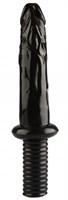 Черный анальный реалистичный стимулятор - 30 см. - фото 176815