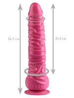Розовый реалистичный фаллоимитатор на присоске - 26,5 см. - фото 176849