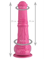 Розовый фаллоимитатор-реалистик с мошонкой - 25 см. - фото 176863