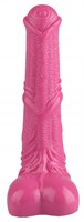 Розовый фаллоимитатор-реалистик с мошонкой - 25 см. - фото 176860