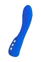 Нереалистичный синий вибратор BLURY - 18,5 см. - фото 176026