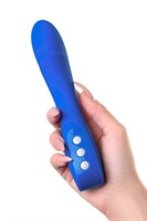 Нереалистичный синий вибратор BLURY - 18,5 см. - фото 176031