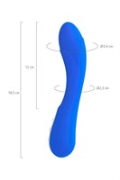 Нереалистичный синий вибратор BLURY - 18,5 см. - фото 176034