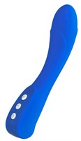 Нереалистичный синий вибратор BLURY - 18,5 см. - фото 270930