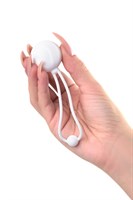 Белый вагинальный шарик LILY - фото 1306115