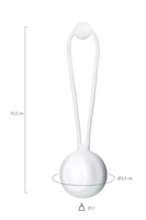 Белый вагинальный шарик LILY - фото 176165