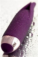 Фиолетовый клиторальный вибростимулятор FLO - 18,5 см. - фото 1306186
