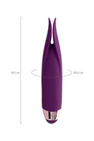Фиолетовый клиторальный вибростимулятор FLO - 18,5 см. - фото 176229