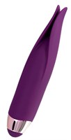 Фиолетовый клиторальный вибростимулятор FLO - 18,5 см. - фото 271126
