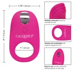 Розовое эрекционное виброкольцо с пультом Silicone Remote Pleasure Ring - фото 1307623