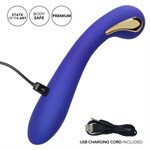 Фиолетовый вибромассажер с электростимуляцией Intimate Estim Petite G Wand - 19 см. - фото 1307636