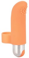 Оранжевая пулька-насадка на палец Finger Tickler - 8,25 см. - фото 1307685