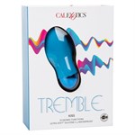Голубой мини-вибратор Tremble Kiss - 12 см. - фото 1307721