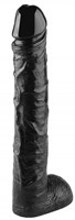 Черный фаллоимитатор-гигант - 44,5 см. - фото 177101