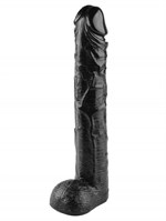 Черный фаллоимитатор-гигант - 44,5 см. - фото 177100