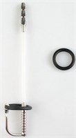Серебристый фигурный уретральный стимулятор с силиконовым кольцом - фото 177125