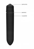 Черная вибропуля Speed Bullet - 9,3 см. - фото 1411538
