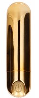 Золотистая перезаряжаемая вибропуля 7 Speed Rechargeable Bullet - 7,7 см. - фото 177209