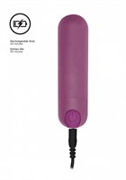 Фиолетовая перезаряжаемая вибропуля 7 Speed Rechargeable Bullet - 7,7 см. - фото 1366665