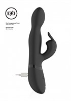 Черный вибромассажер-кролик Niva - 21,5 см. - фото 177265