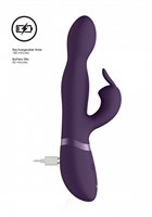 Фиолетовый вибромассажер-кролик Niva - 21,5 см. - фото 177269