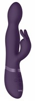 Фиолетовый вибромассажер-кролик Niva - 21,5 см. - фото 472279