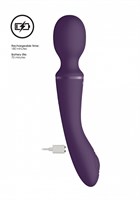Фиолетовый вибромассажер Enora - 22 см. - фото 177277