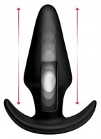 Черная анальная вибропробка Kinetic Thumping 7X Large Anal Plug - 13,3 см. - фото 1366688