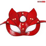 Красная игровая маска с ушками - фото 1308235