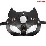 Черная игровая маска с ушками - фото 472286