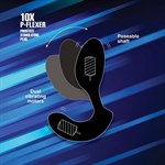 Черный стимулятор простаты 10X P-Flexer Prostate Stimulating Anal Butt Plug - 13,7 см. - фото 1366696