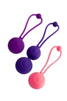 Набор из 3 вагинальных шариков BLOOM разного цвета - фото 1307934