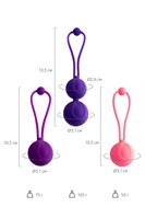 Набор из 3 вагинальных шариков BLOOM разного цвета - фото 1307940