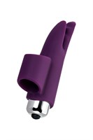 Фиолетовая вибронасадка на палец JOS Tessy - 9,5 см. - фото 273125
